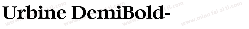 Urbine DemiBold字体转换